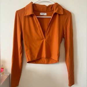 BABATON Long Sleeve Collared Top